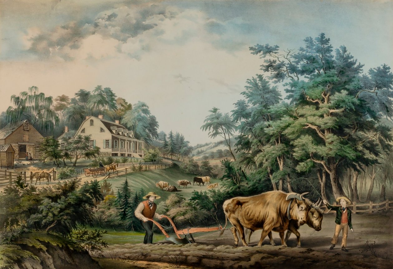 Amerikanische Bauernhofszenen Nr. 1 von Frances Flora Bond Palmer