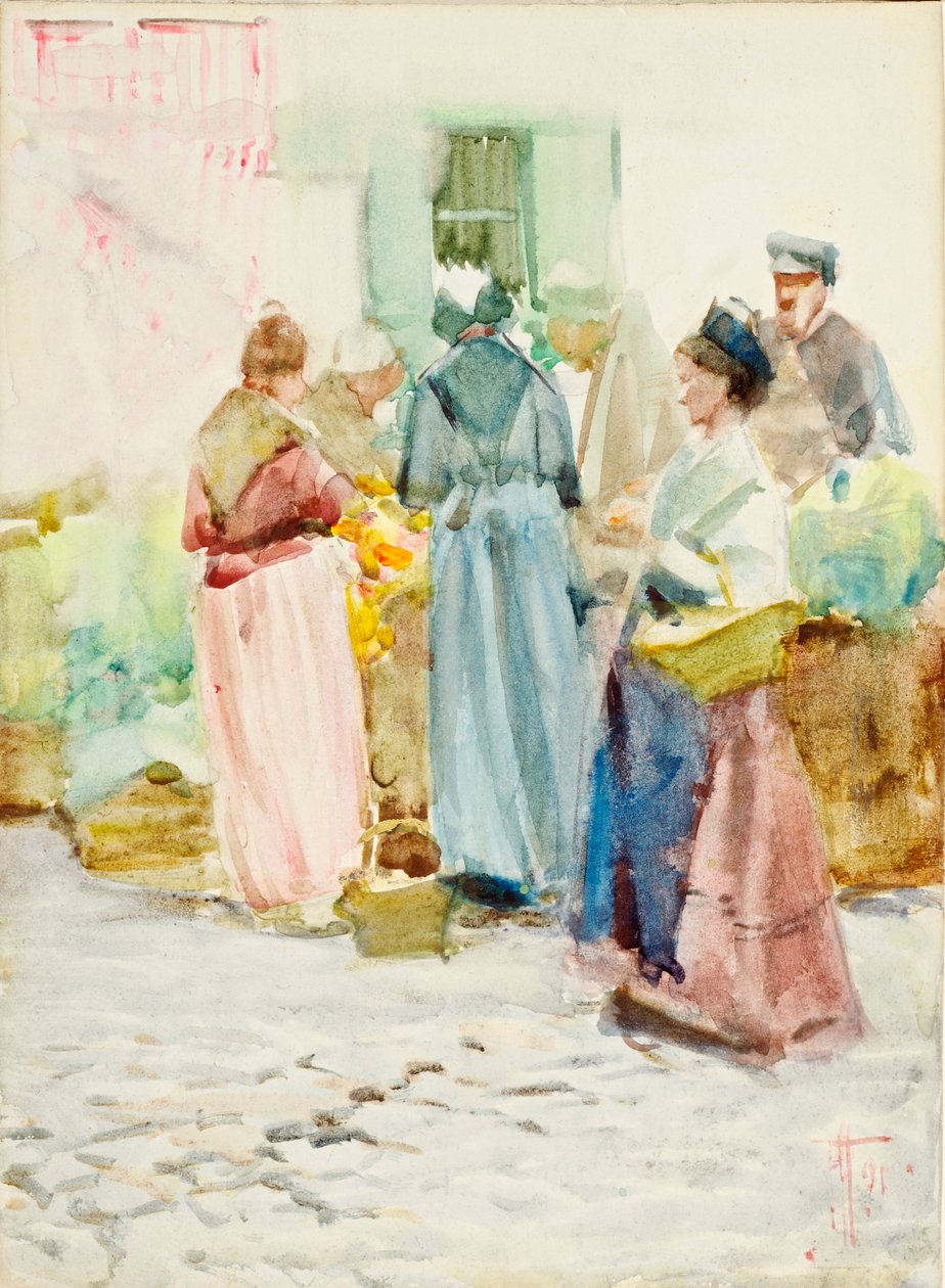 Eine belebte Ecke in Arles von Frances Hodgkins
