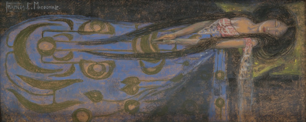Die schlafende Prinzessin, um 1896 von Frances Macdonald