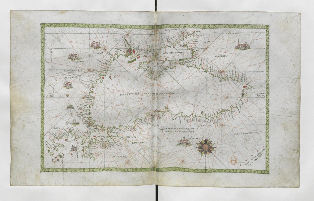 Schwarzes Meer aus dem nautischen Atlas der Welt von Francesco Ghisolfi
