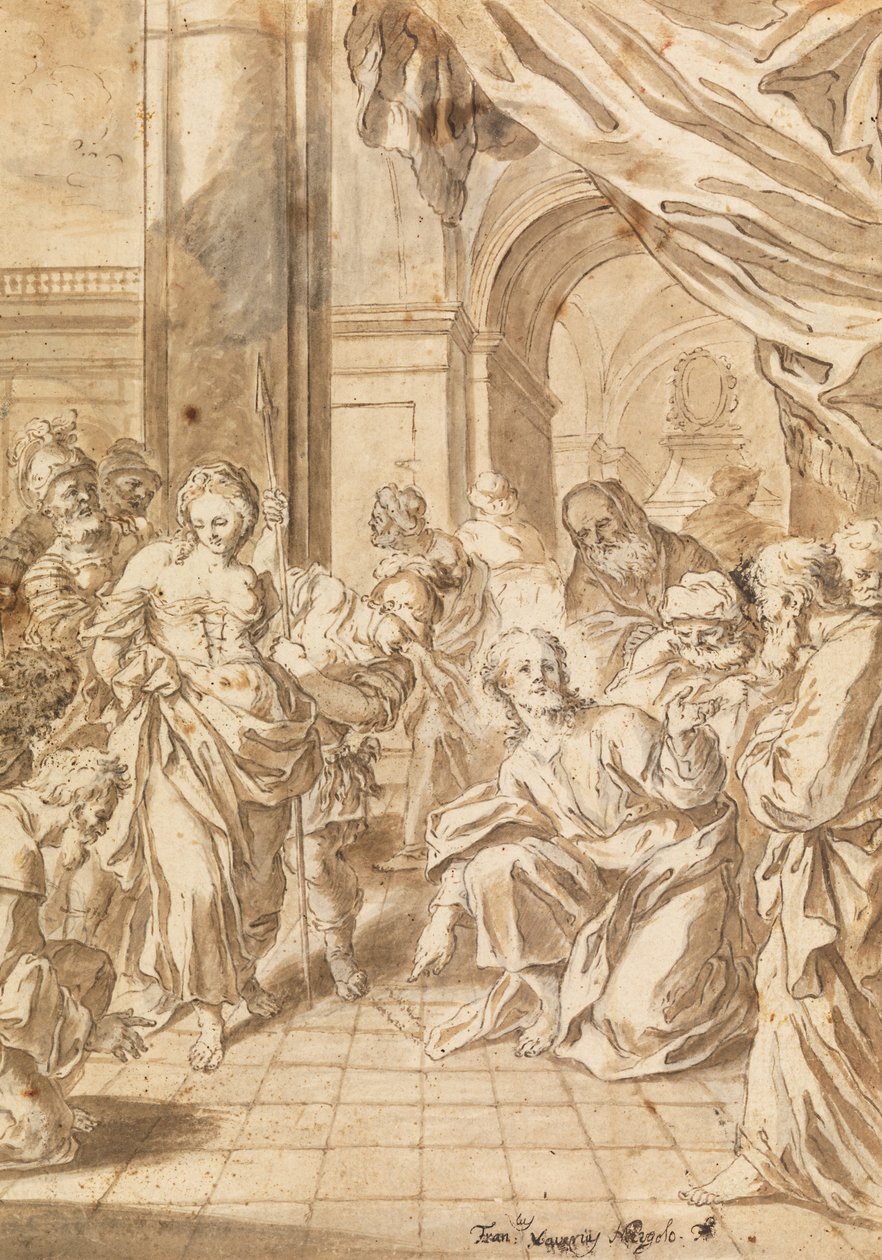 Christus und die Ehebrecherin von Francesco Saverio Mergolo