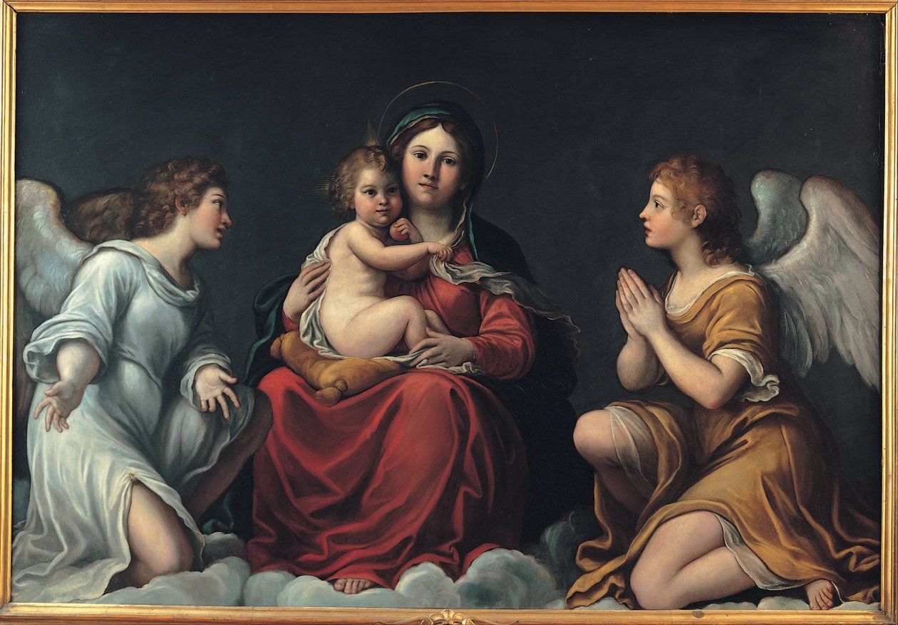 Madonna mit dem Kind und Engeln von Francesco Albani