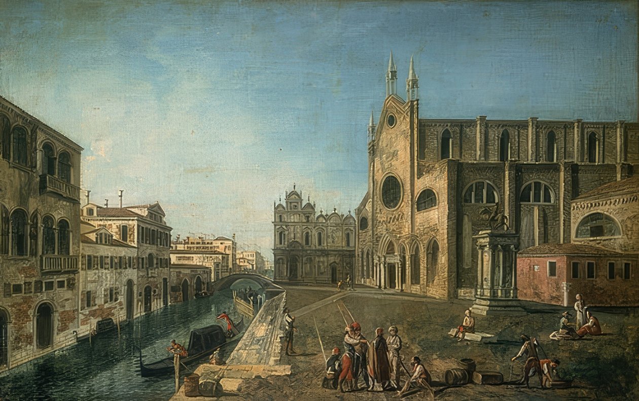 Ansicht von Venedig mit der Kirche Santi Giovanni e Paolo von Francesco Albotto