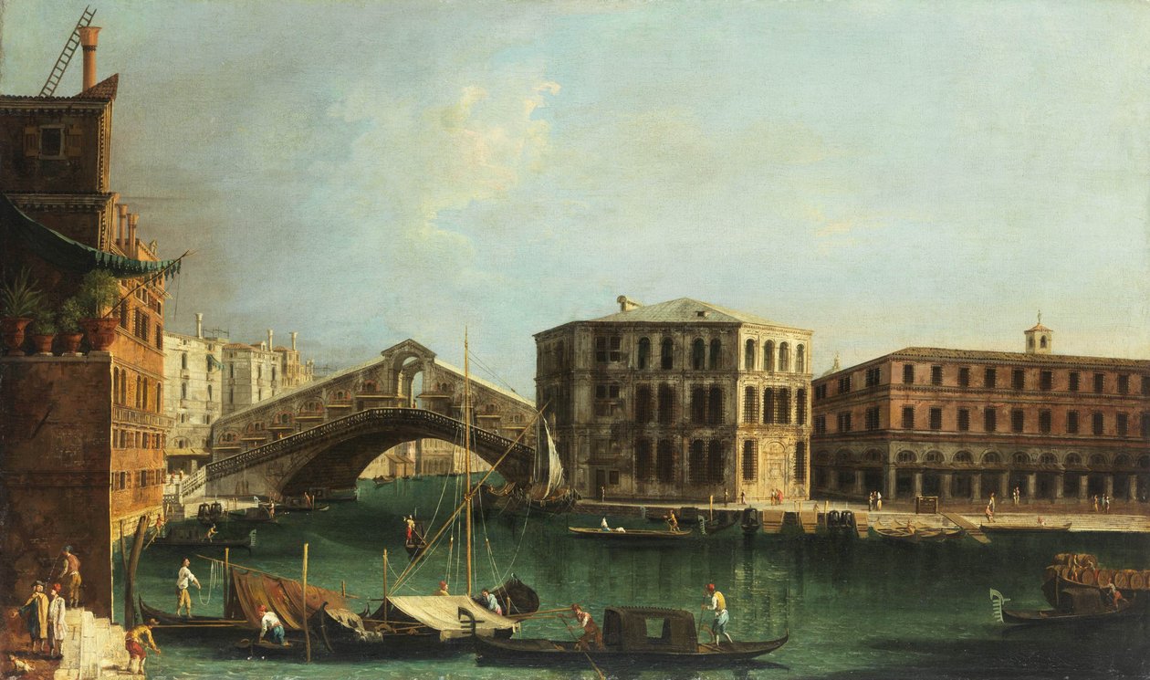 Francesco Albotto Ponte di Rialto und Palazzo dei Camerlenghi von Francesco Albotto