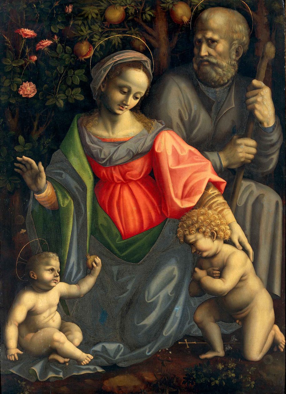 Die Heilige Familie mit Johannes dem Täufer von Francesco Bacchiacca