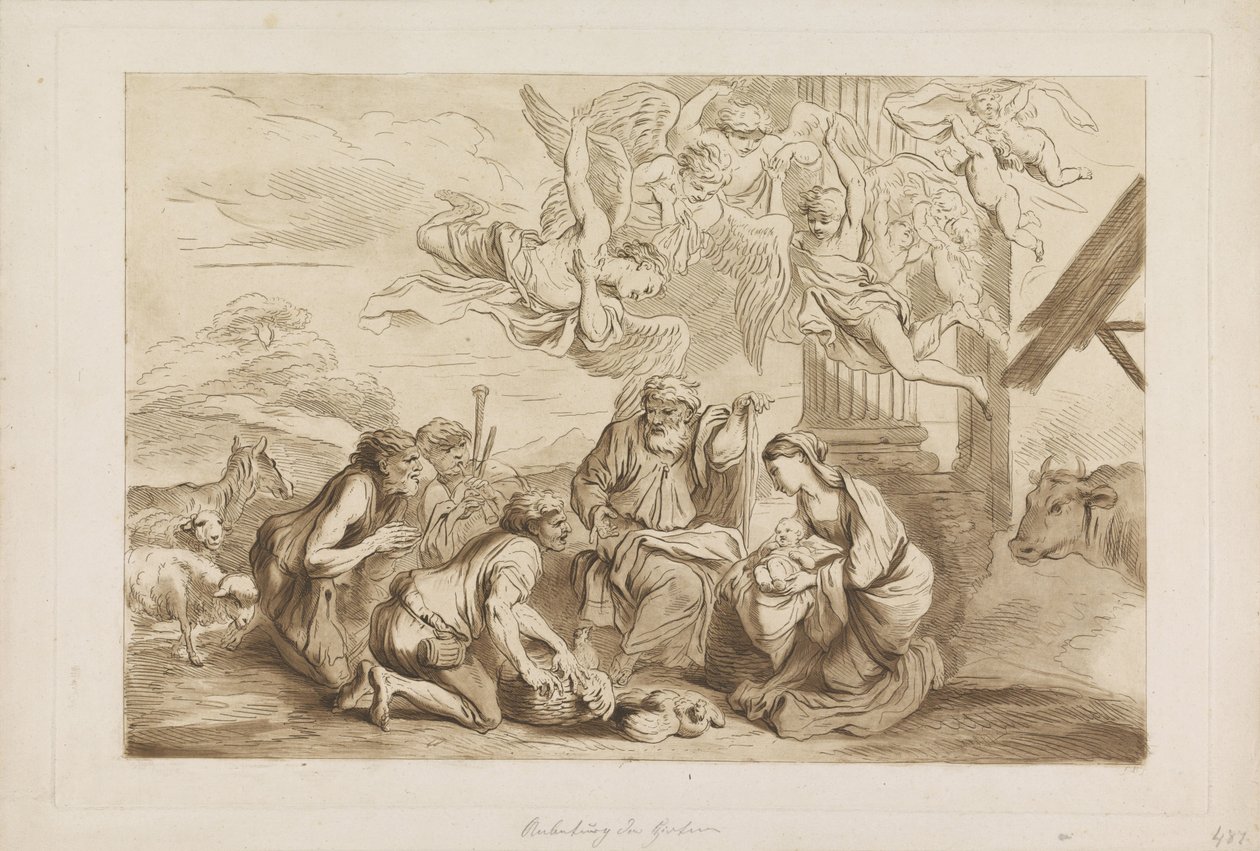 Anbetung durch die Hirten von Francesco Bartolozzi