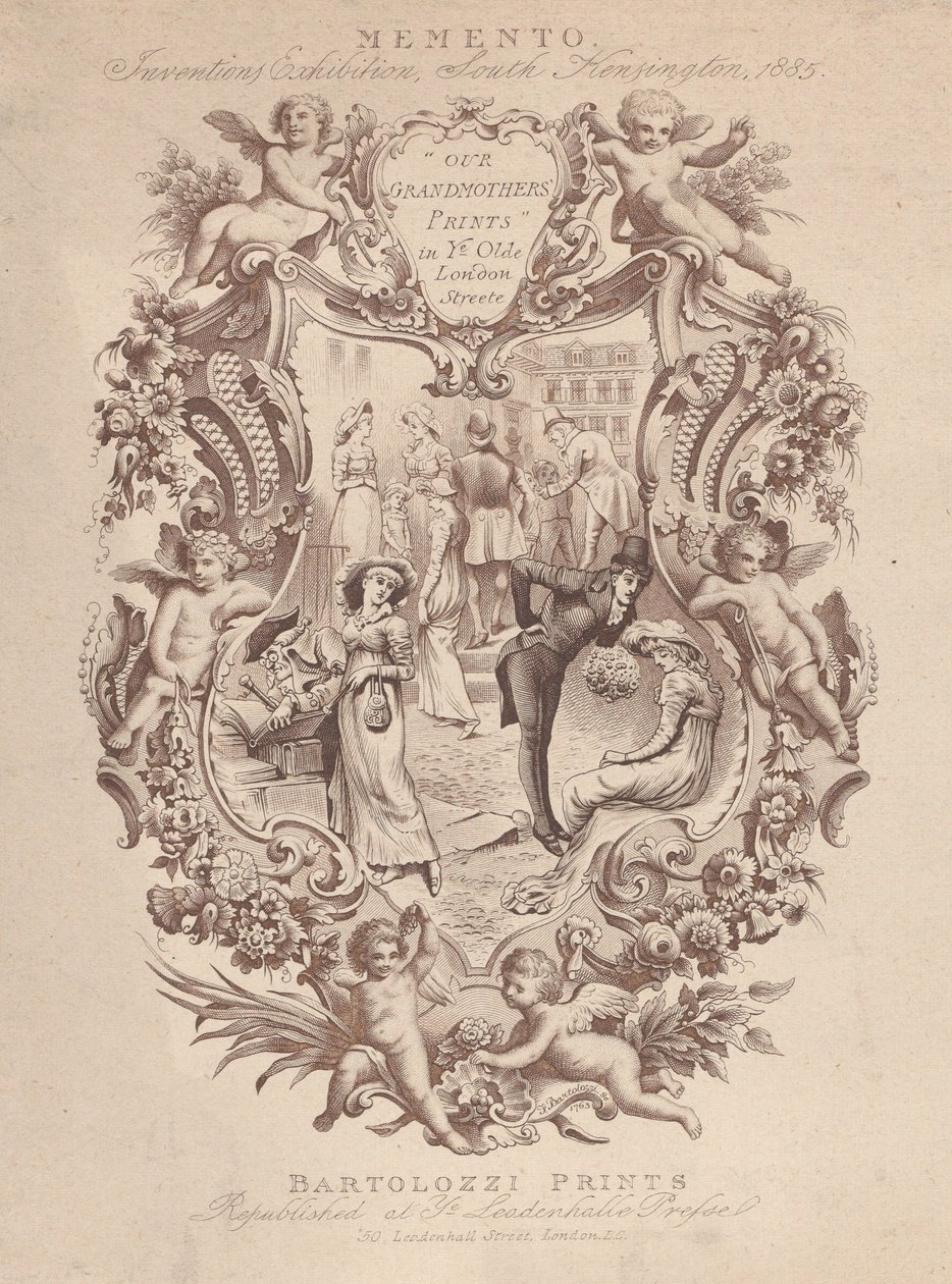 Werbung für Memento, Erfindungsausstellung, South Kensington, 1885, ca. 1885 von Francesco Bartolozzi