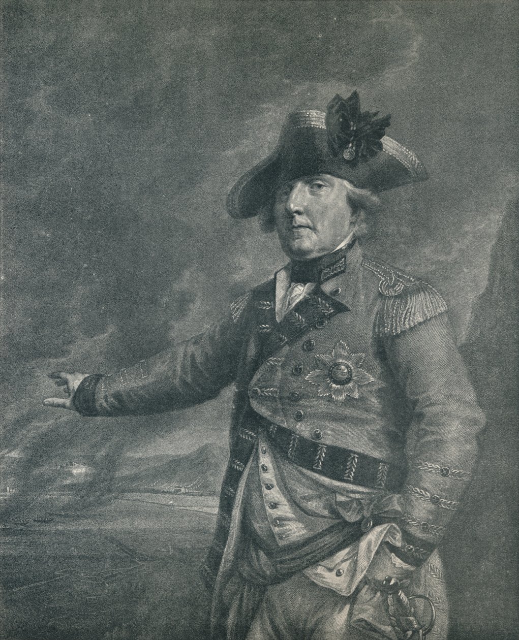 George Augustus Elliot Lord Heathfield, Gouverneur von Gibraltar, 1788 1909 von Francesco Bartolozzi