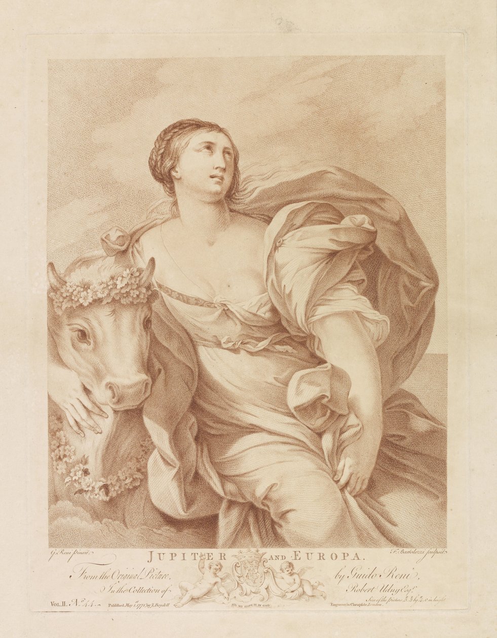 Jupiter und Europa von Francesco Bartolozzi