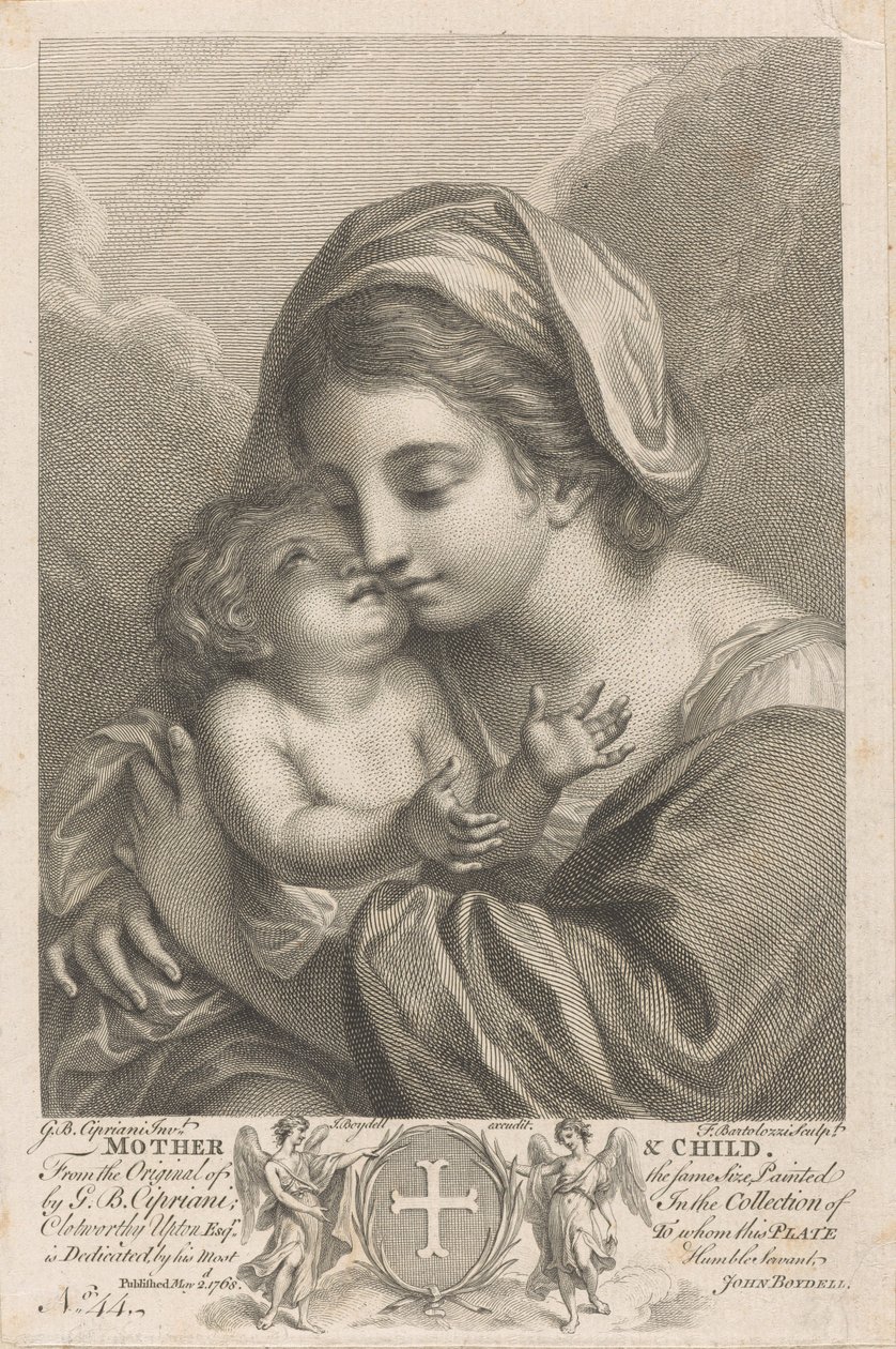 Mutter und Kind von Francesco Bartolozzi