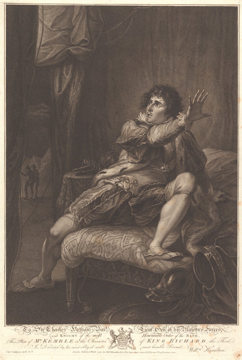 Mr. Keuible in der Rolle von König Richard III von Francesco Bartolozzi