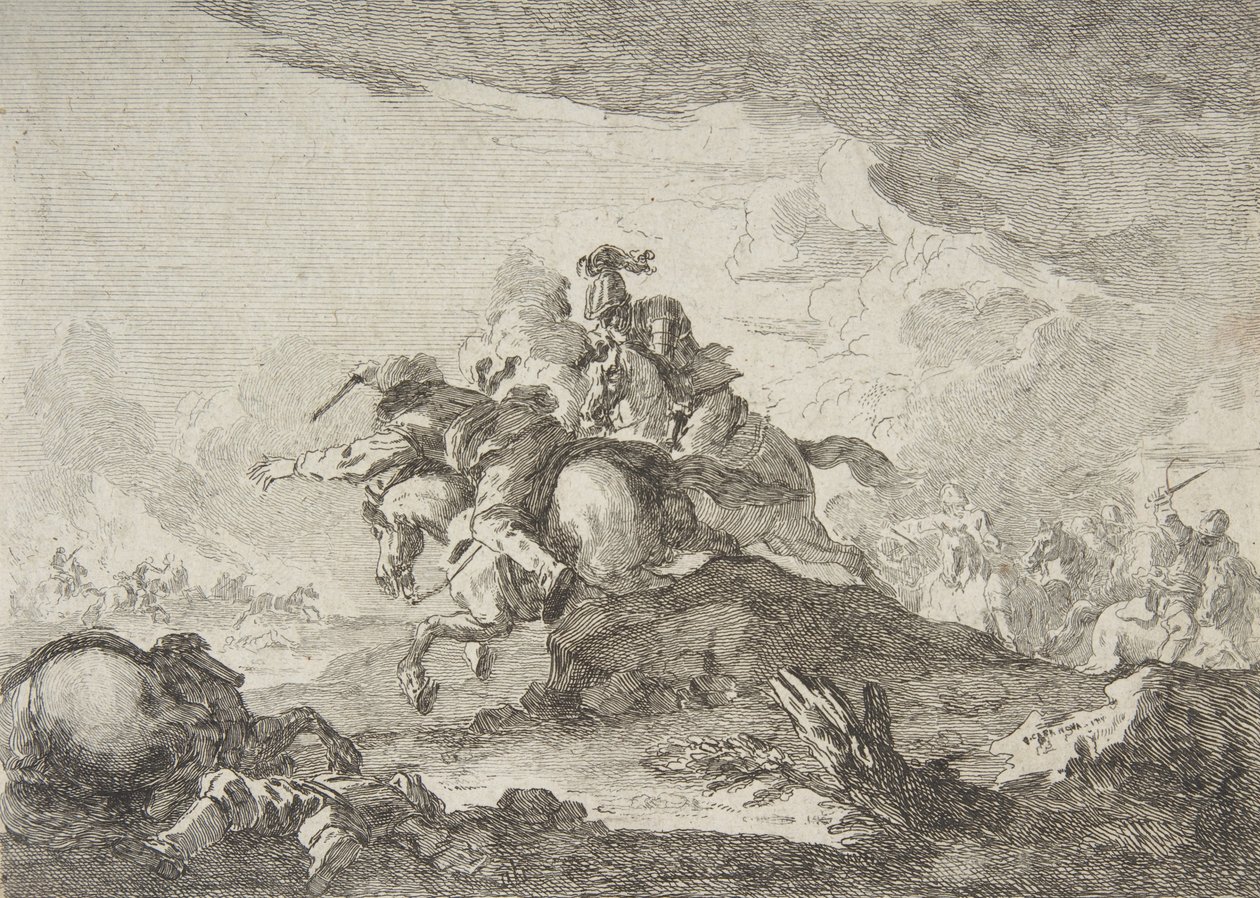 Kavallerieangriff, Mitte bis Ende des 18. Jahrhunderts von Francesco Giuseppe Casanova