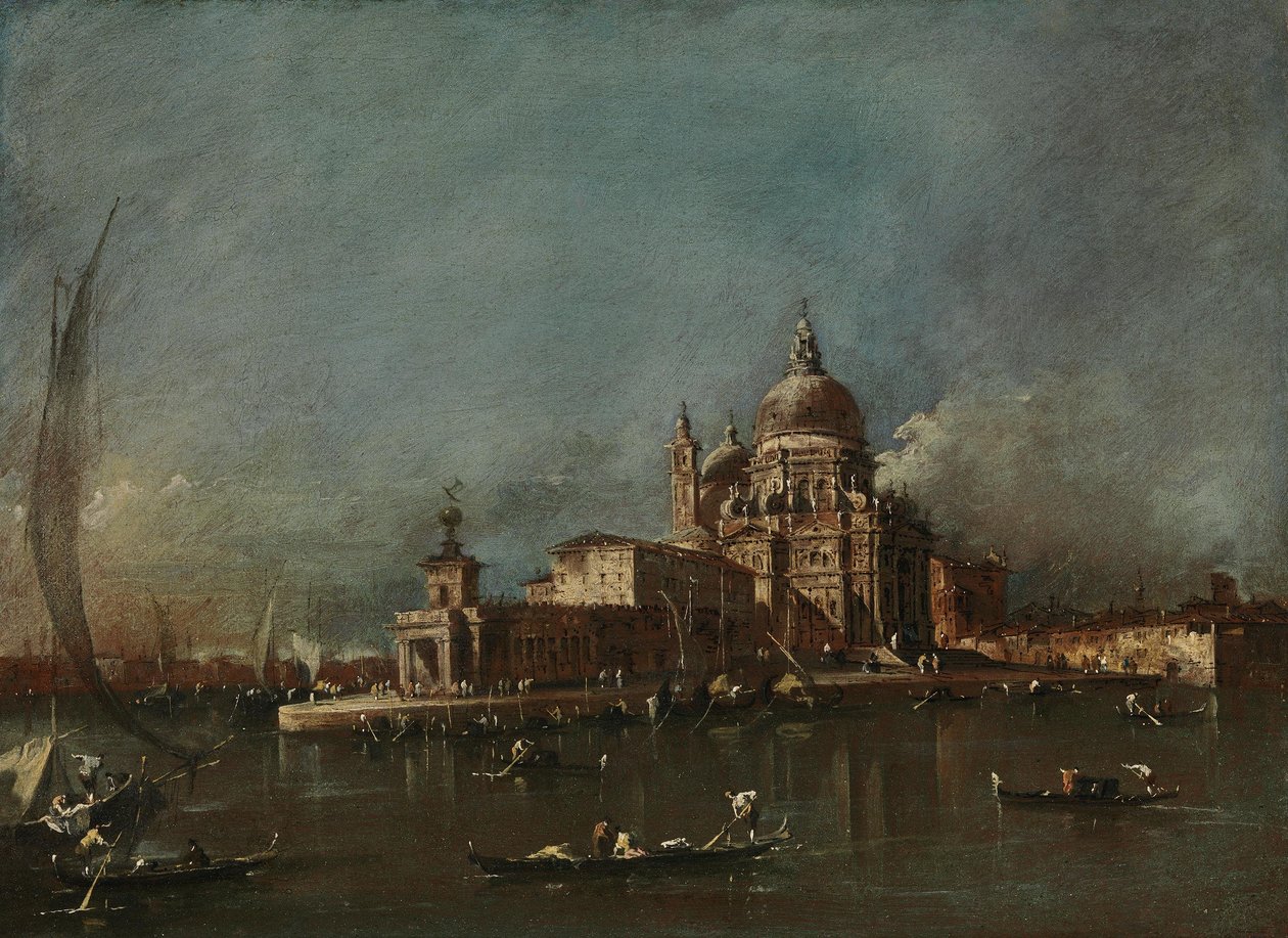 Blick auf Santa Maria della Salute und die Dogana von Francesco Guardi