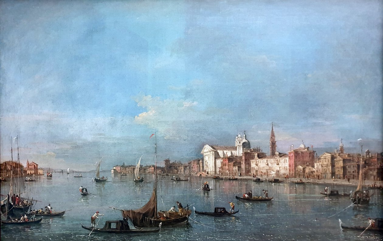 Blick auf den Giudecca-Kanal nach Nordwesten mit den Zattere von Francesco Guardi