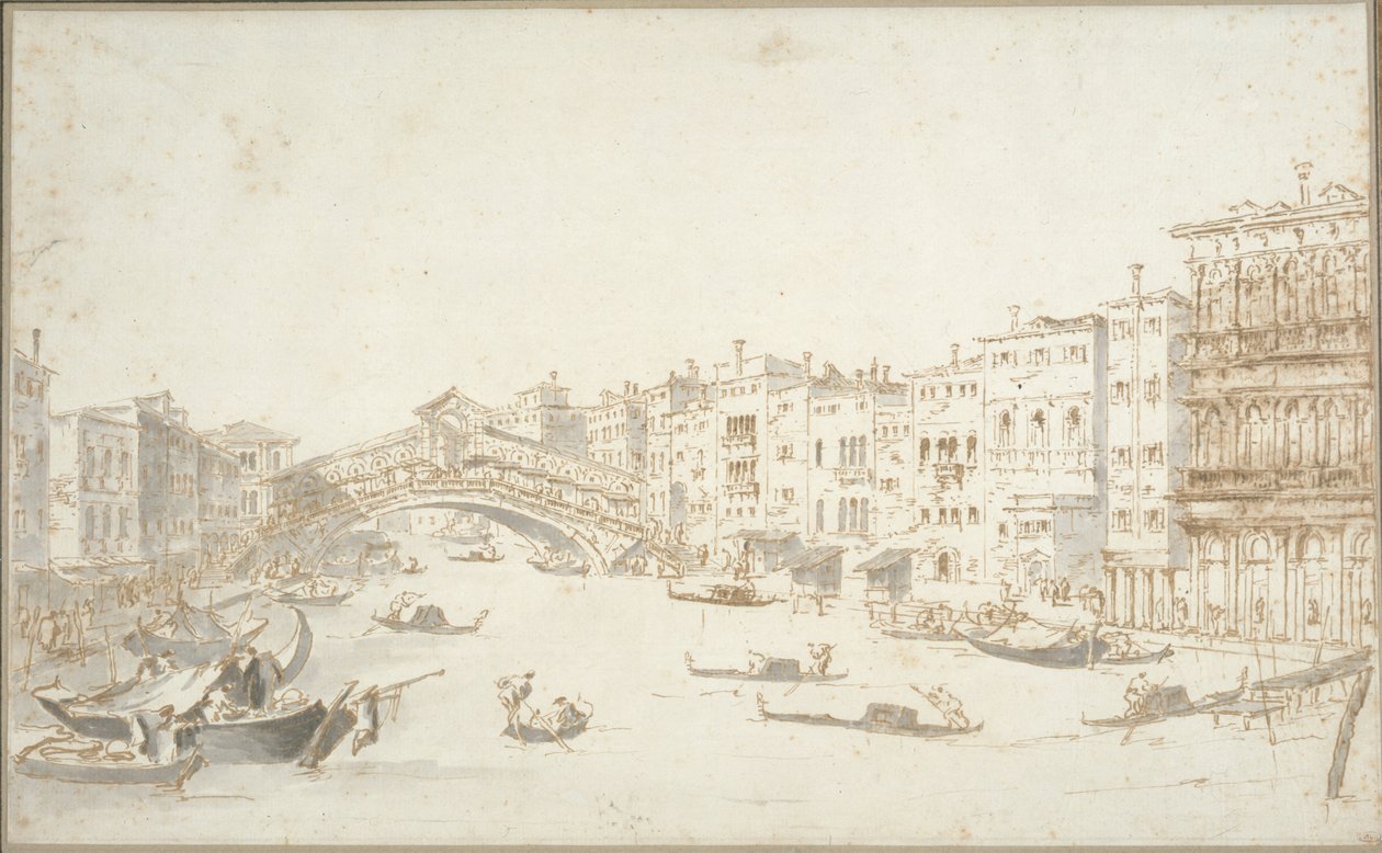 Die Rialtobrücke von Francesco Guardi
