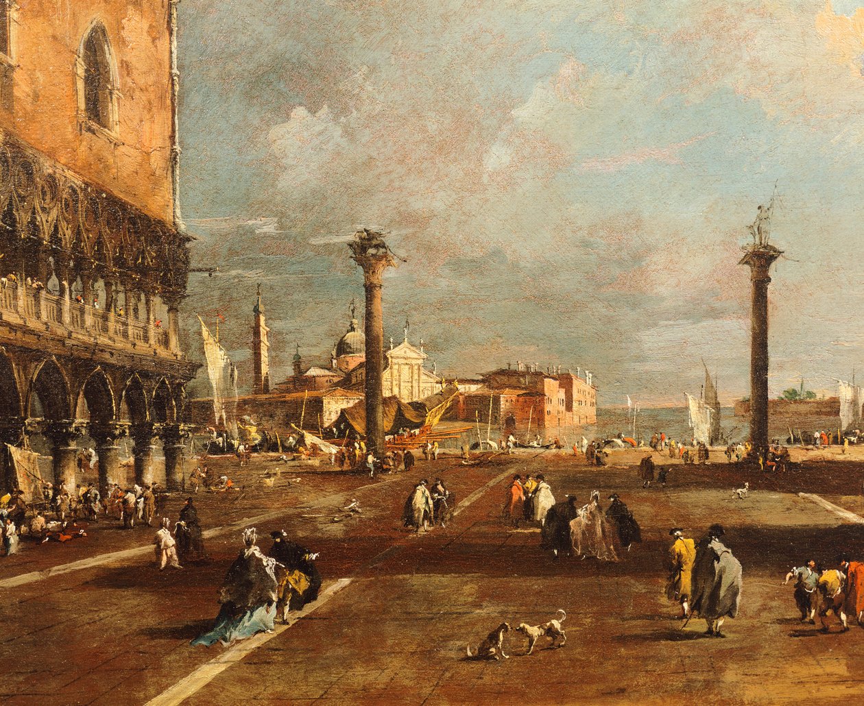Piazza San Marco in Richtung San Giorgio Maggiore, von Francesco Guardi (1712-1793) von Francesco Guardi