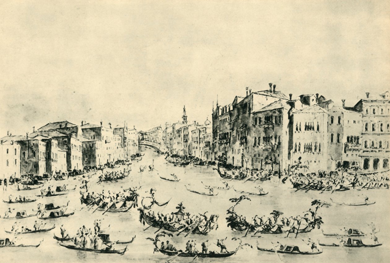Regatta auf dem Canal Grande, Venedig von Francesco Guardi
