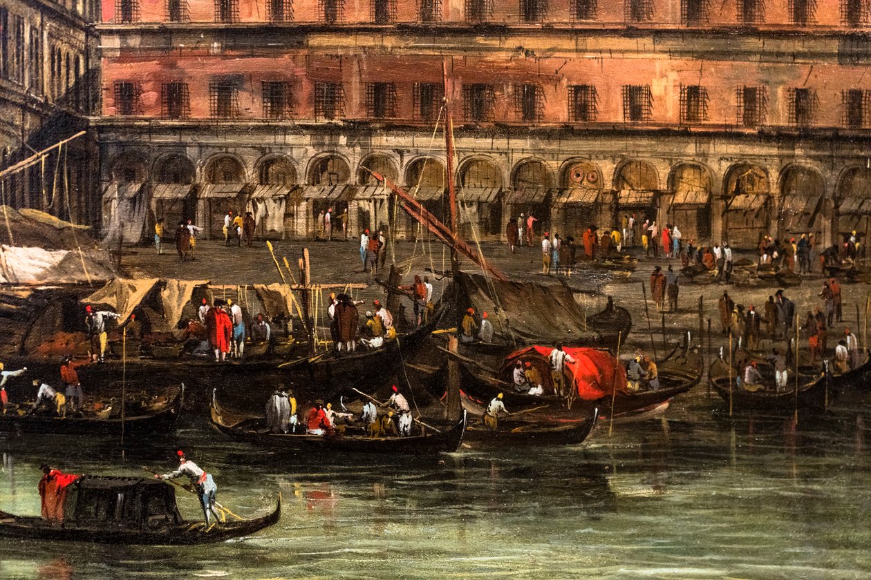 Rialtobrücke (Detail), nach 1754 von Francesco Guardi