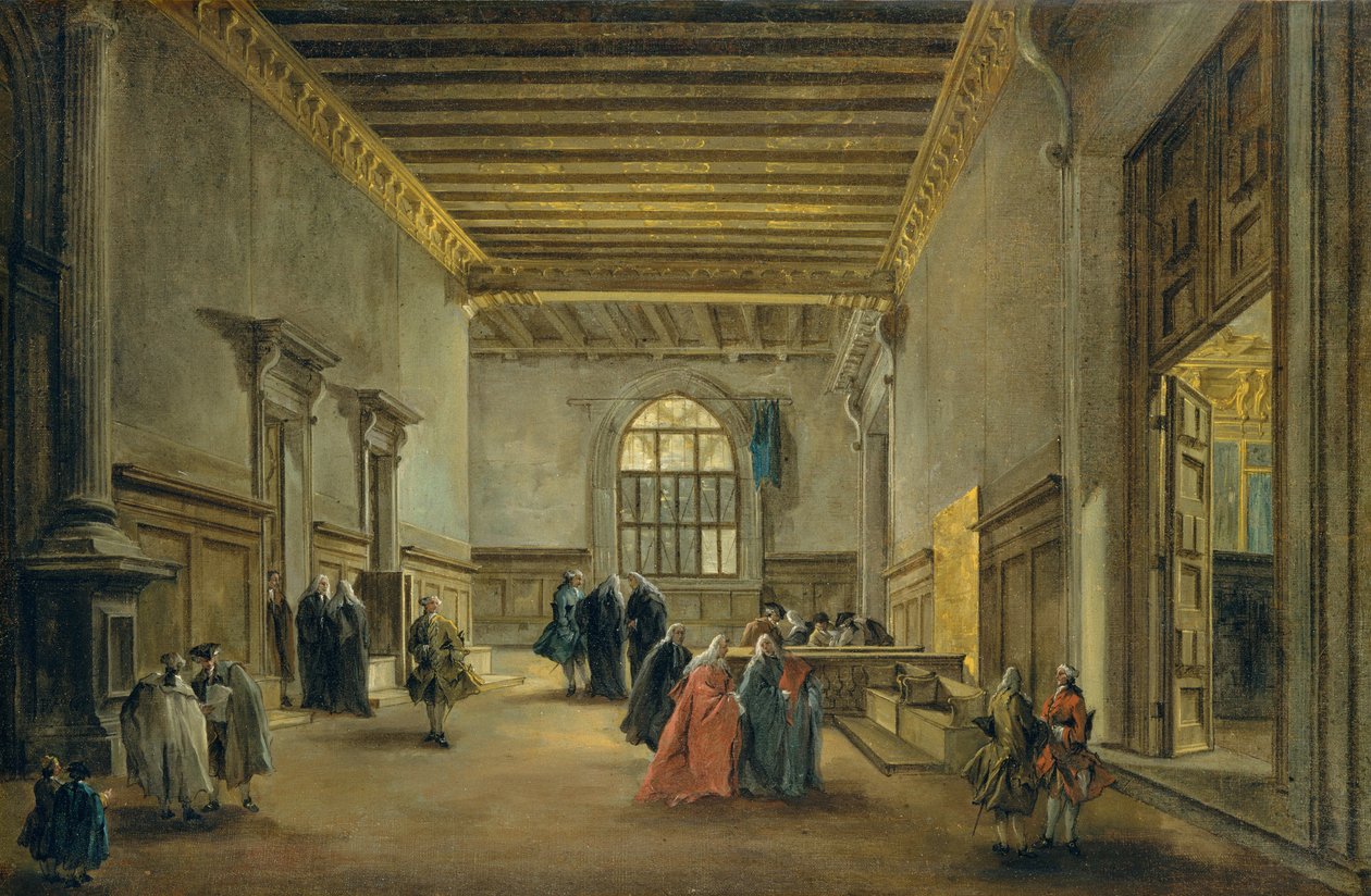 Das Vorzimmer der Sala del Maggior Consiglio, ca. 1765-68 von Francesco Guardi