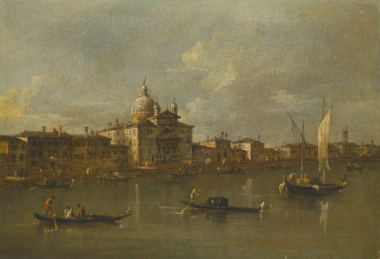 Venedig, Blick auf die Giudecca und die Kirche Le Zitelle von Francesco Guardi