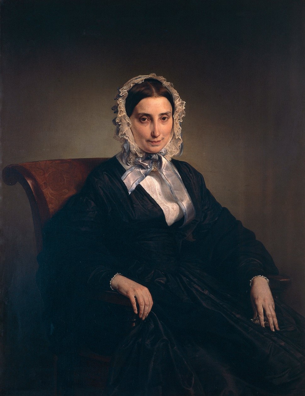 Porträt von Teresa Borri (zweite Frau von Alessandro Manzoni) von Francesco Hayez