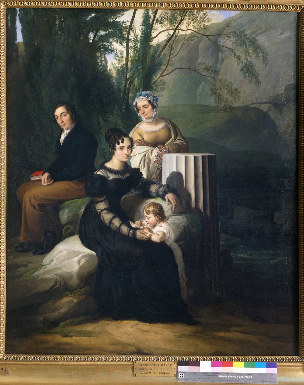 Porträt der Familie Borri Stampa von Francesco Hayez