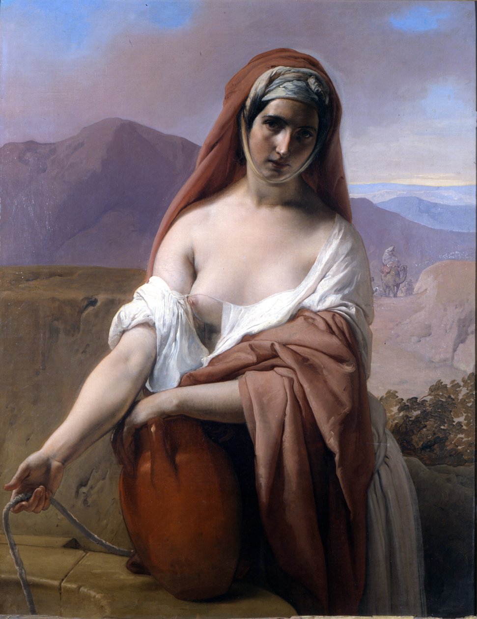 Rebecca am Brunnen. Gemälde von Francesco Hayez. Accademia di Brera. Mailand von Francesco Hayez