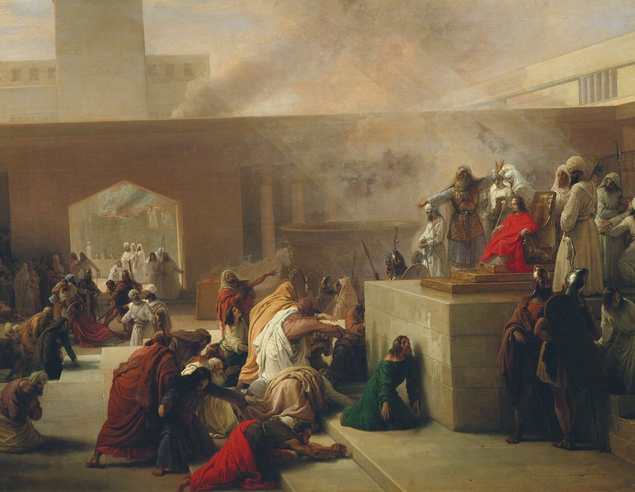 Die Krönung von Joas, 1839 von Francesco Hayez