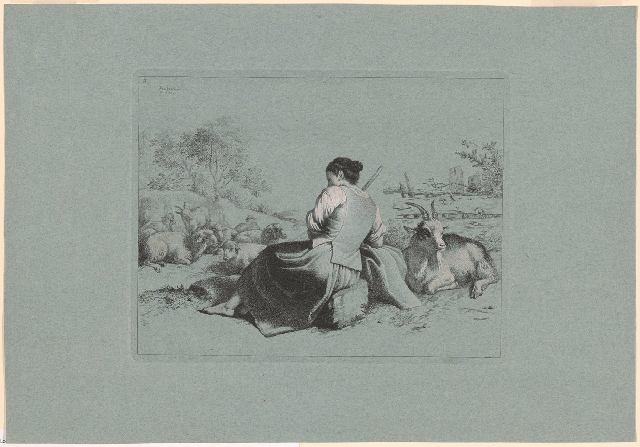 Tafel 3, aus dem Satz von 12 Pastoralszenen von Francesco Londonio