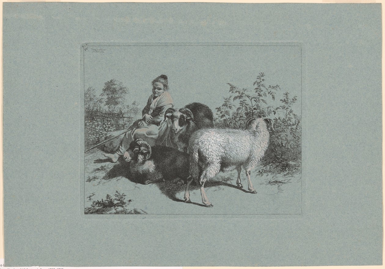 Platte 4, aus dem Set von 12 Pastoralszenen von Francesco Londonio