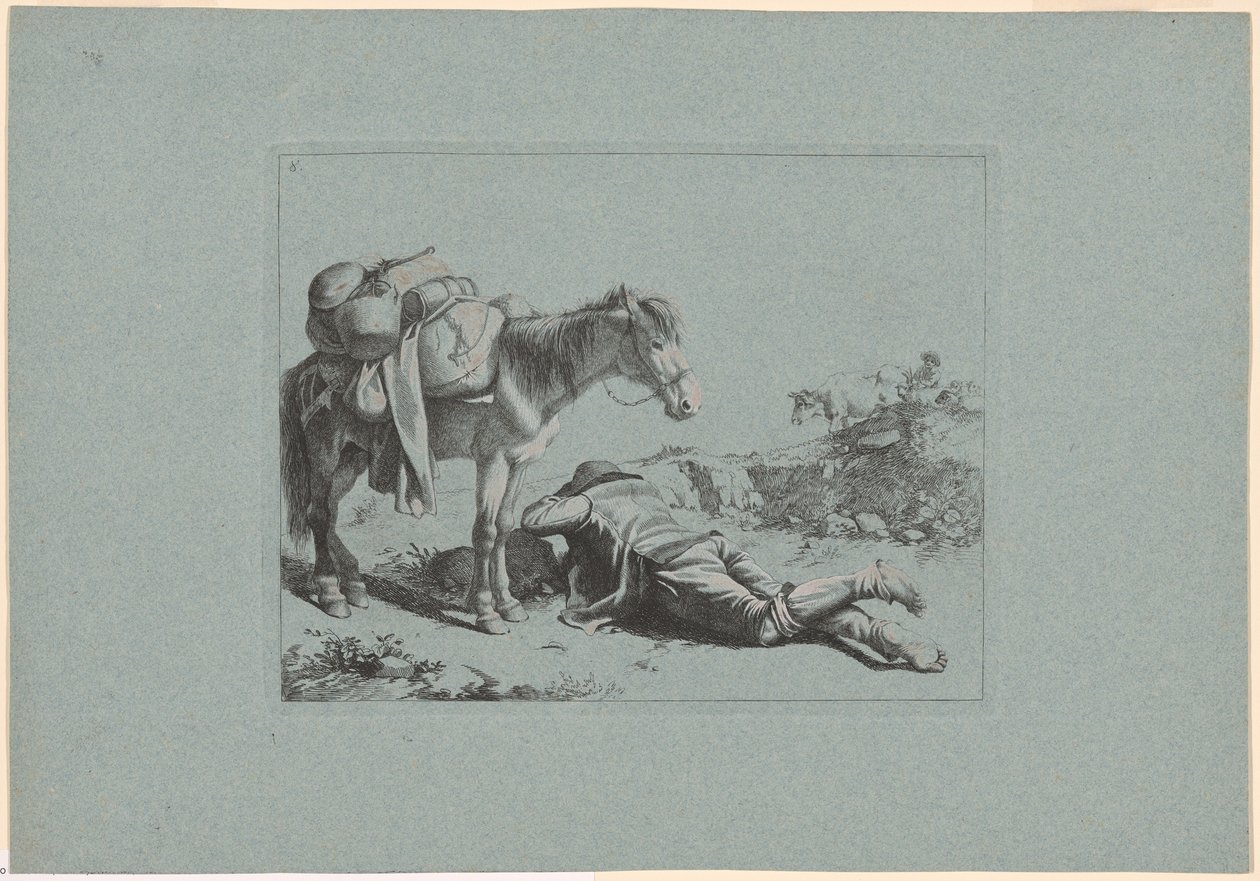 Platte 8, aus dem Satz von 12 Pastoralszenen von Francesco Londonio