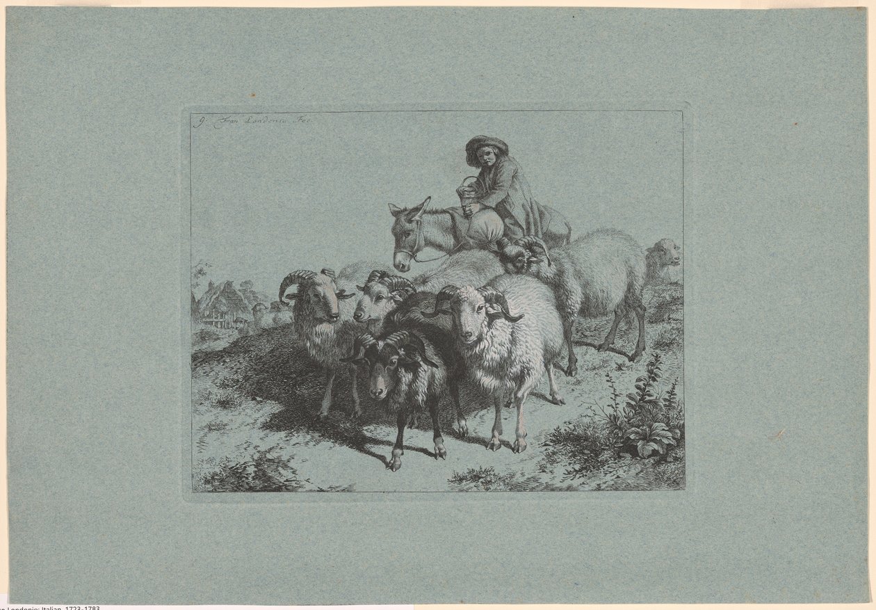 Tafel 9, aus der Serie der 12 Pastoralszenen von Francesco Londonio