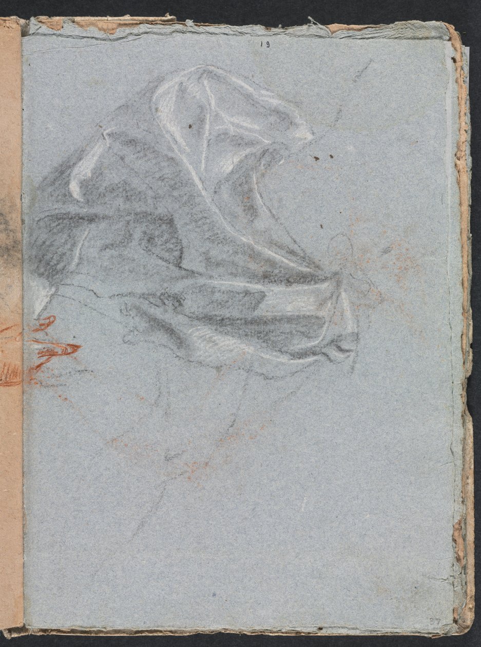 Verona Skizzenbuch: Draperiestudie Seite 37, 1760 von Francesco Lorenzi