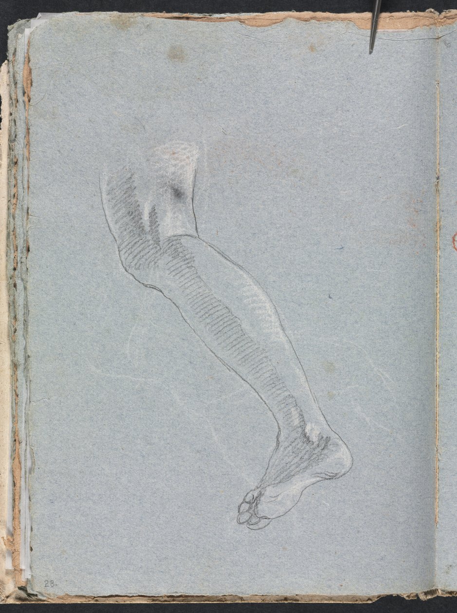 Verona Skizzenbuch: Linkes Bein Seite 28, 1760 von Francesco Lorenzi