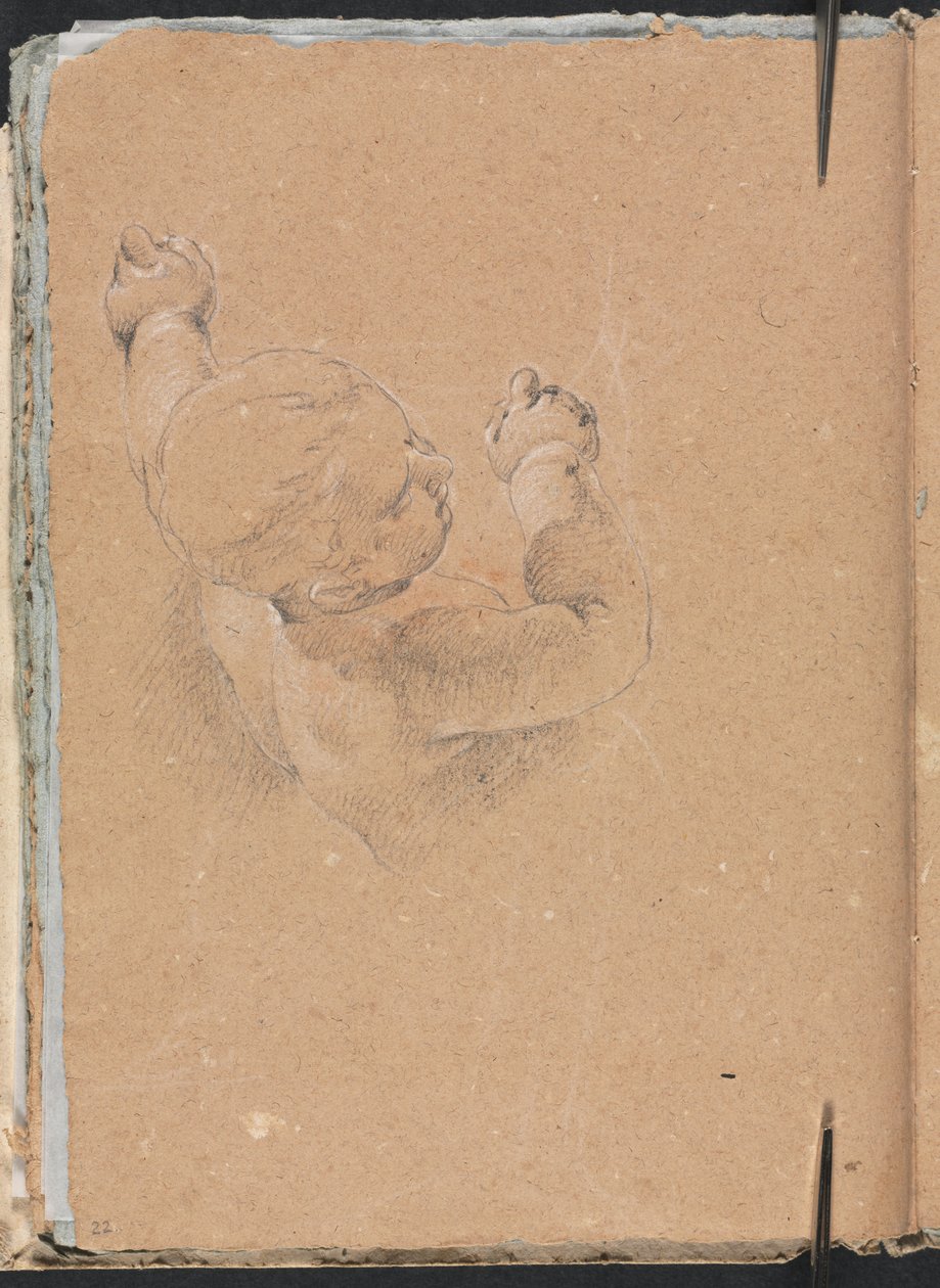 Verona Skizzenbuch: Putto (Seite 22) von Francesco Lorenzi