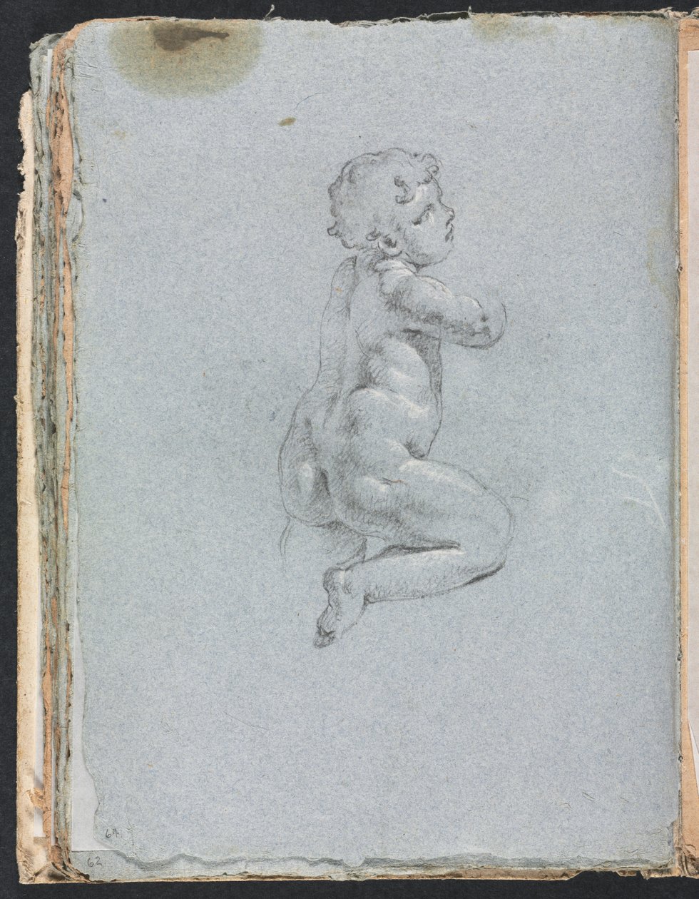 Verona Skizzenbuch: Putto im Profil Seite 64, 1760 von Francesco Lorenzi