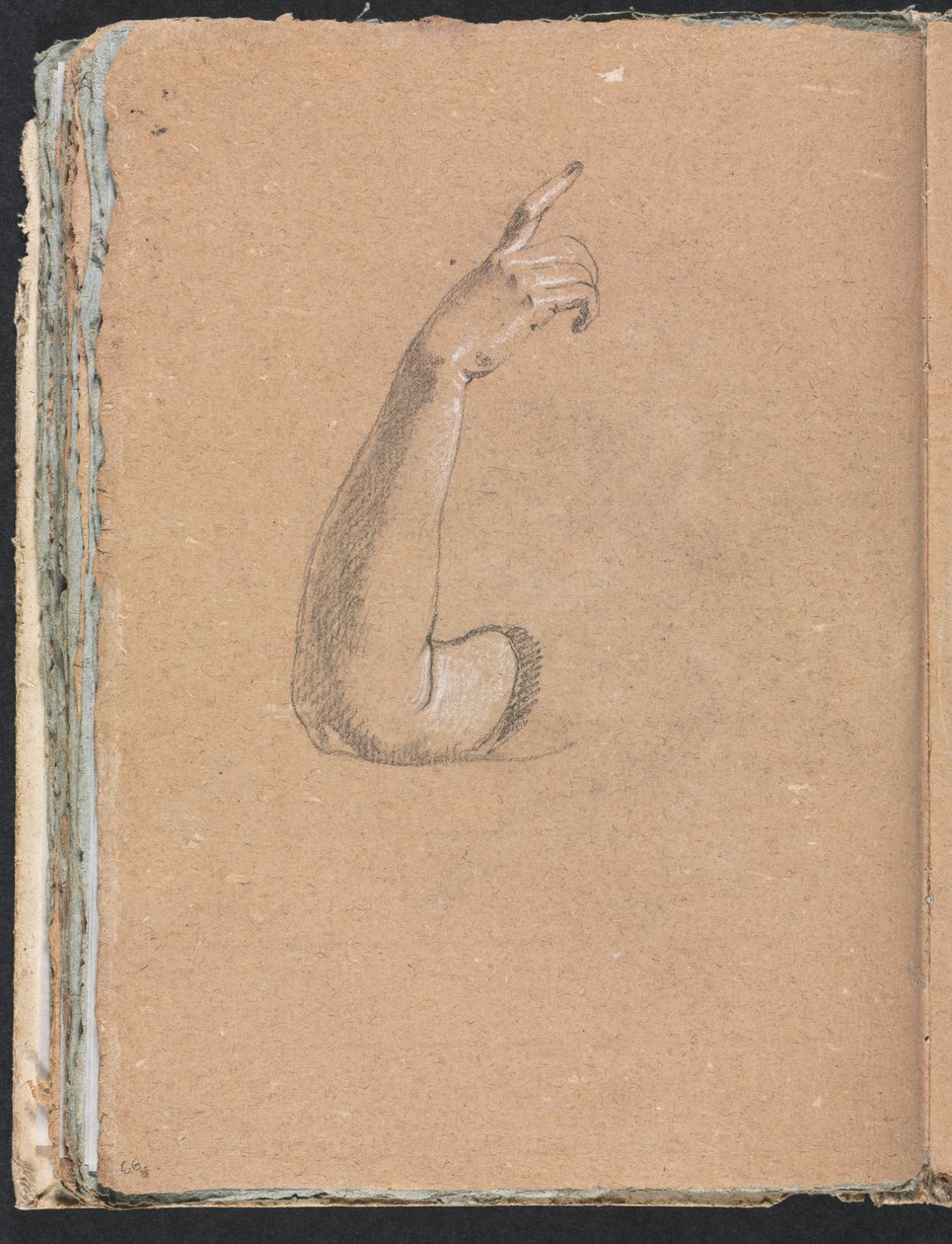 Verona-Skizzenbuch: Rechter Arm und Hand, Seite 66, 1760 von Francesco Lorenzi