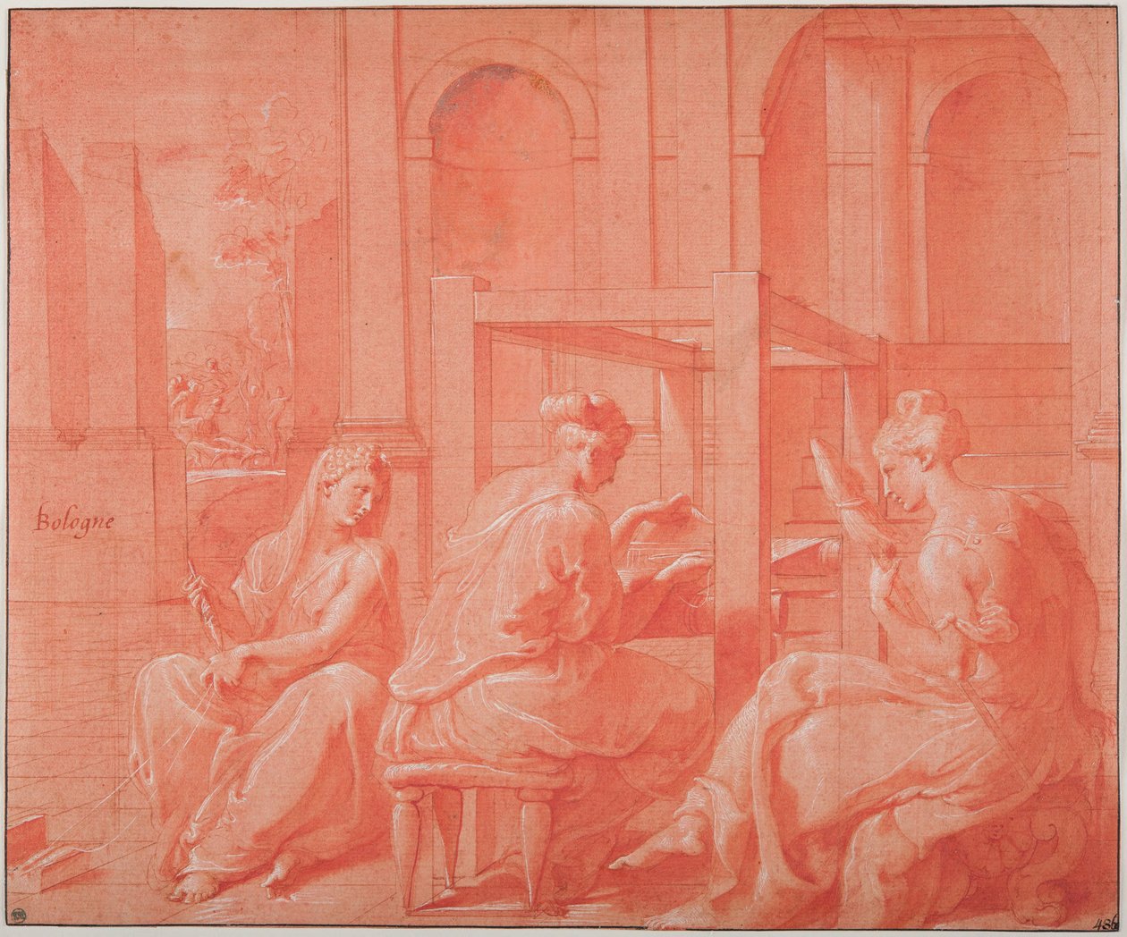Alcytoe und ihre Schwestern von Francesco Primaticcio