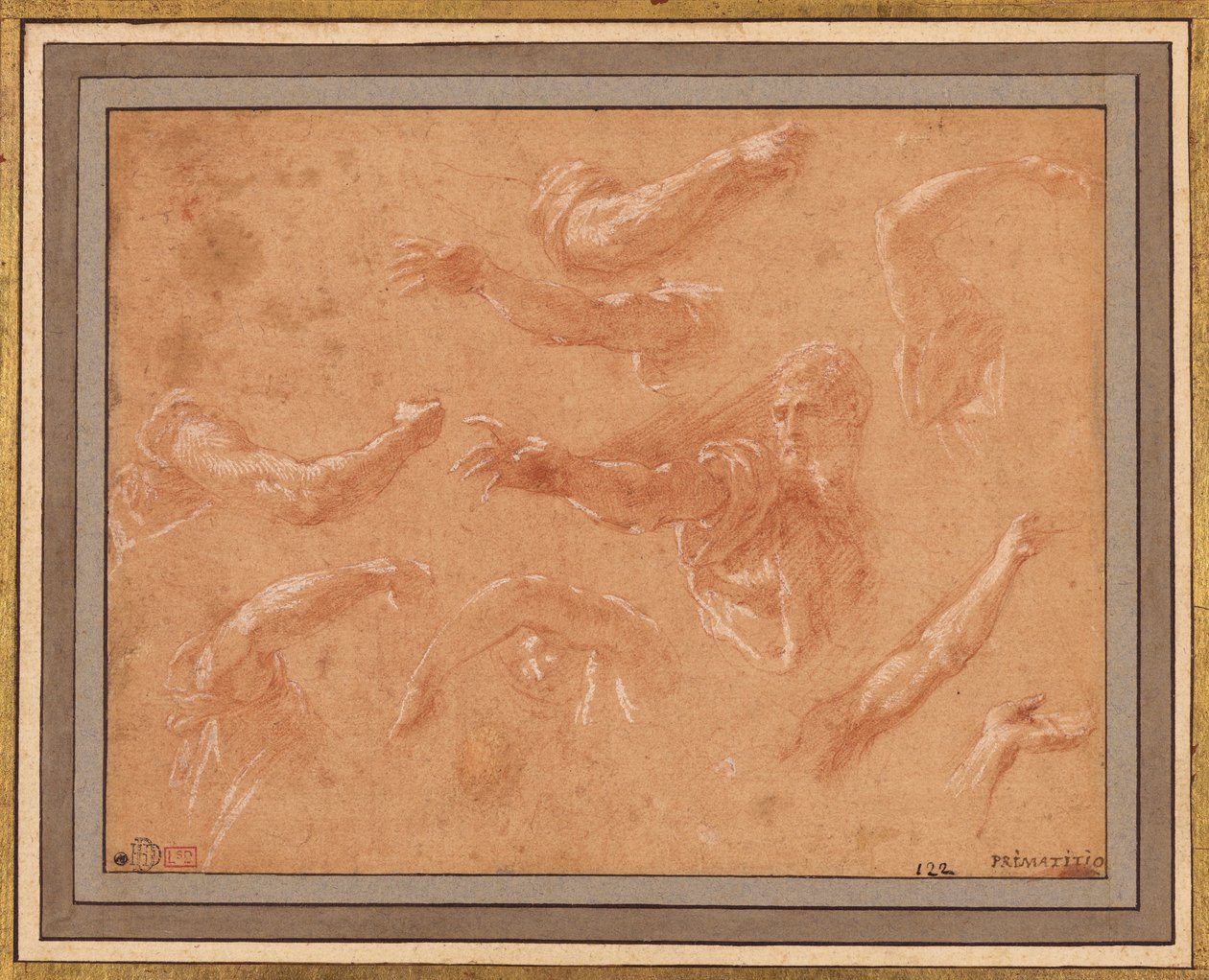 Studie von Gottvater mit Engeln von Francesco Primaticcio
