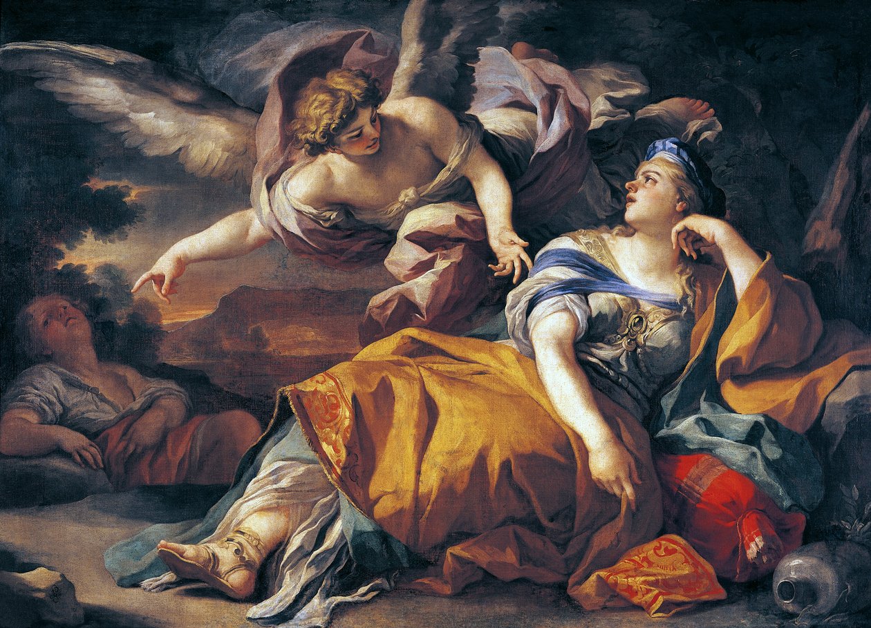 Hagar und der Engel, von Francesco Solimena von Francesco Solimena