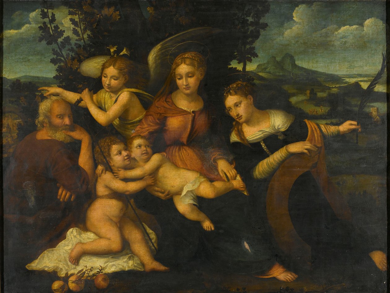 Heilige Familie mit der Heiligen Katharina von Francesco Torbido (attributed to)