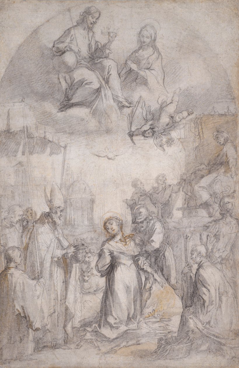 Die letzte Kommunion und das Martyrium der heiligen Lucia von Francesco Vanni