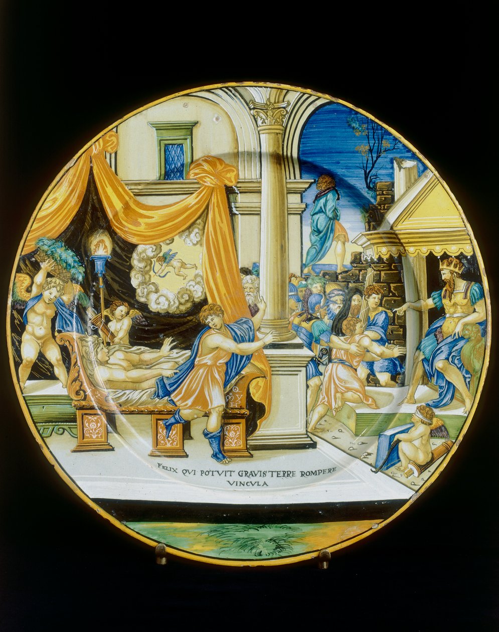 Versuchung des Giuseppe Ebreo, Platte von Francesco Xanto Avelli, aufbewahrt im Museo Nazionale del Bargello, Florenz von Francesco Xanto Avelli