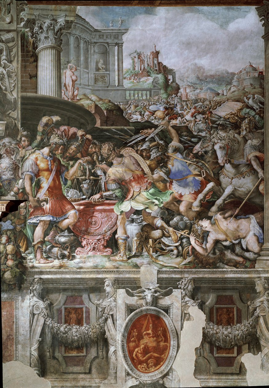 Das Leben des Furius Camillus (Fresko) von Francesco de Rossi Salviati