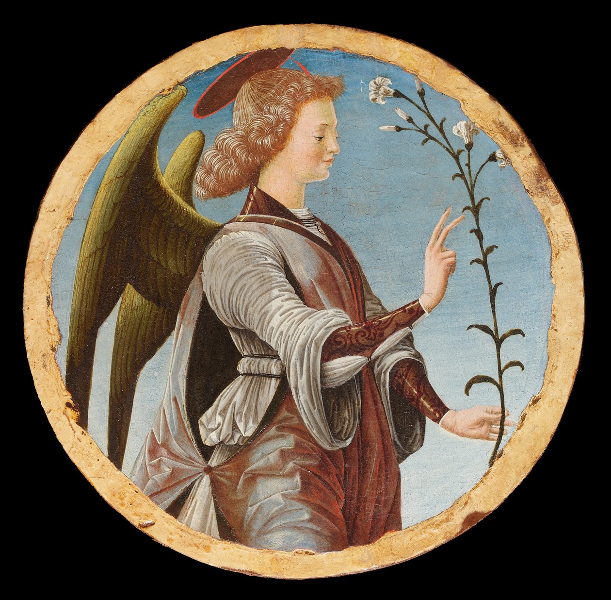 Polittico Griffoni: Engel der Verkündigung, ca. 1472-1473 von Francesco del Cossa