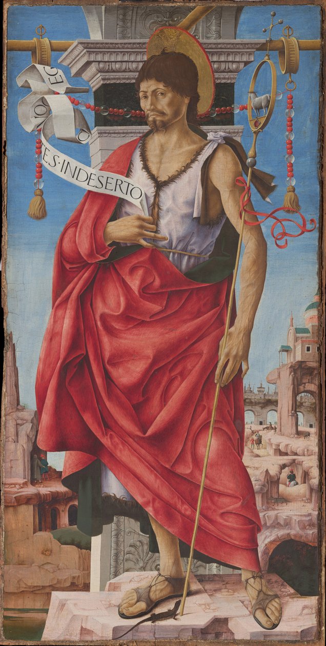 Polittico Griffoni: Johannes der Täufer, ca. 1472-1473 von Francesco del Cossa