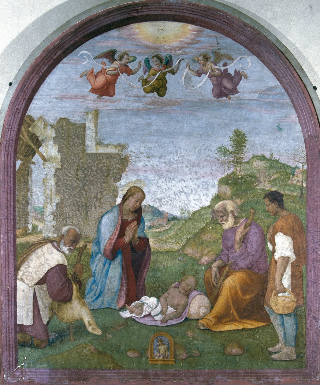Anbetung der Hirten von Francesco di Cristofano Franciabigio