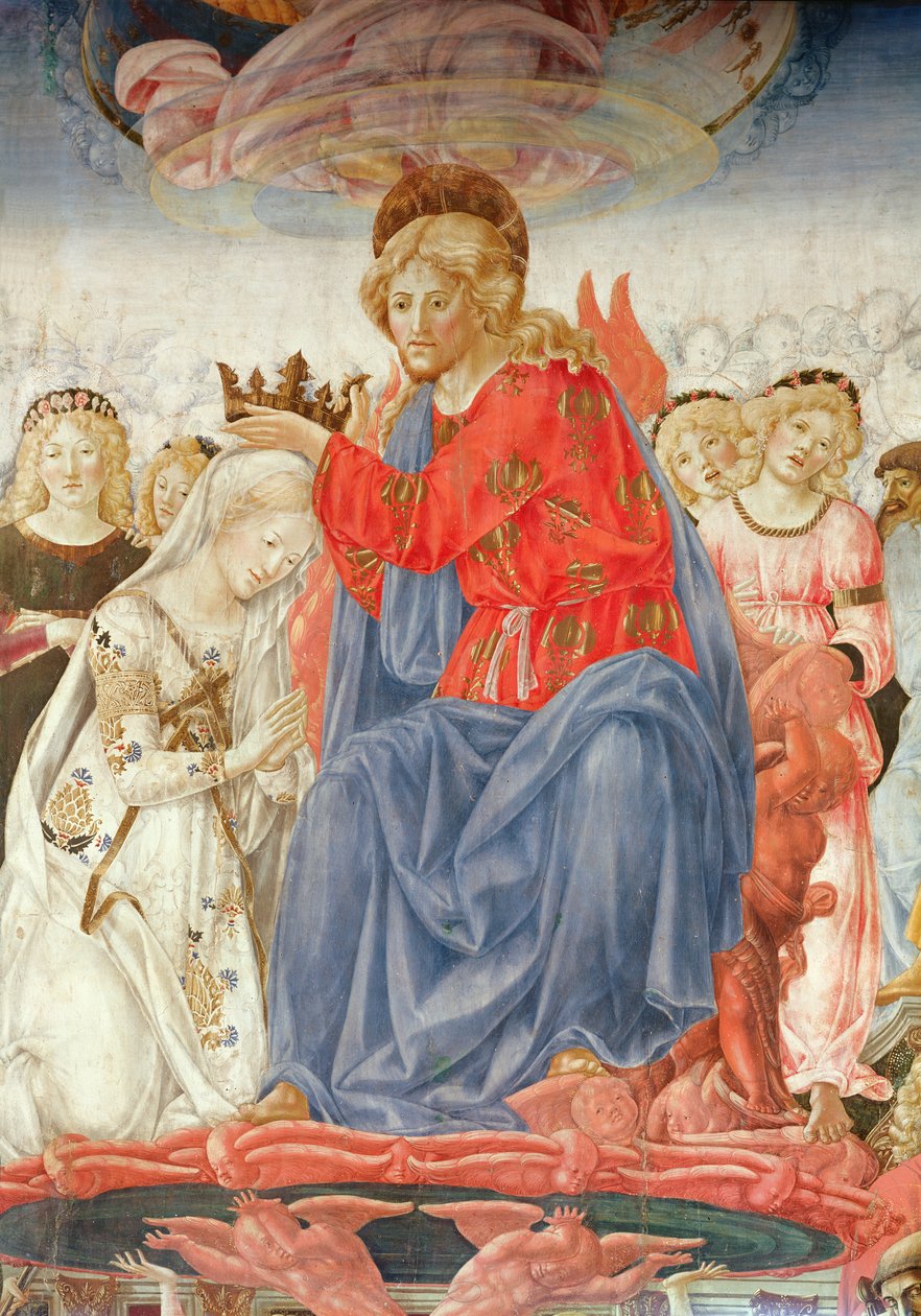 Detail der Krönung der Jungfrau von Francesco di Giorgio Martini