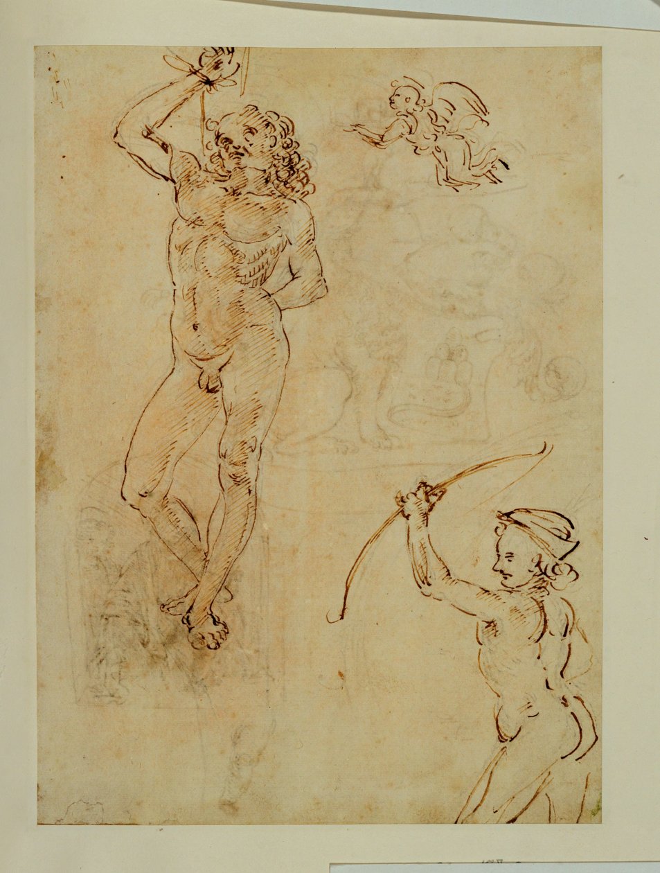 Skizze für ein Martyrium des Heiligen Sebastian von Francesco di Simone (attr. to)