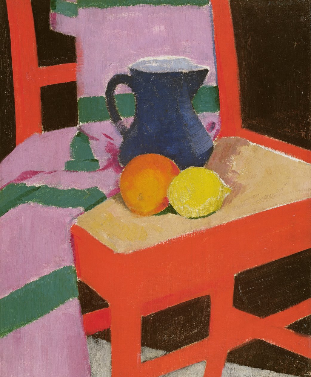Der rote Stuhl (Der blaue Krug) ca. 1934 von Francis Campbell Boileau Cadell